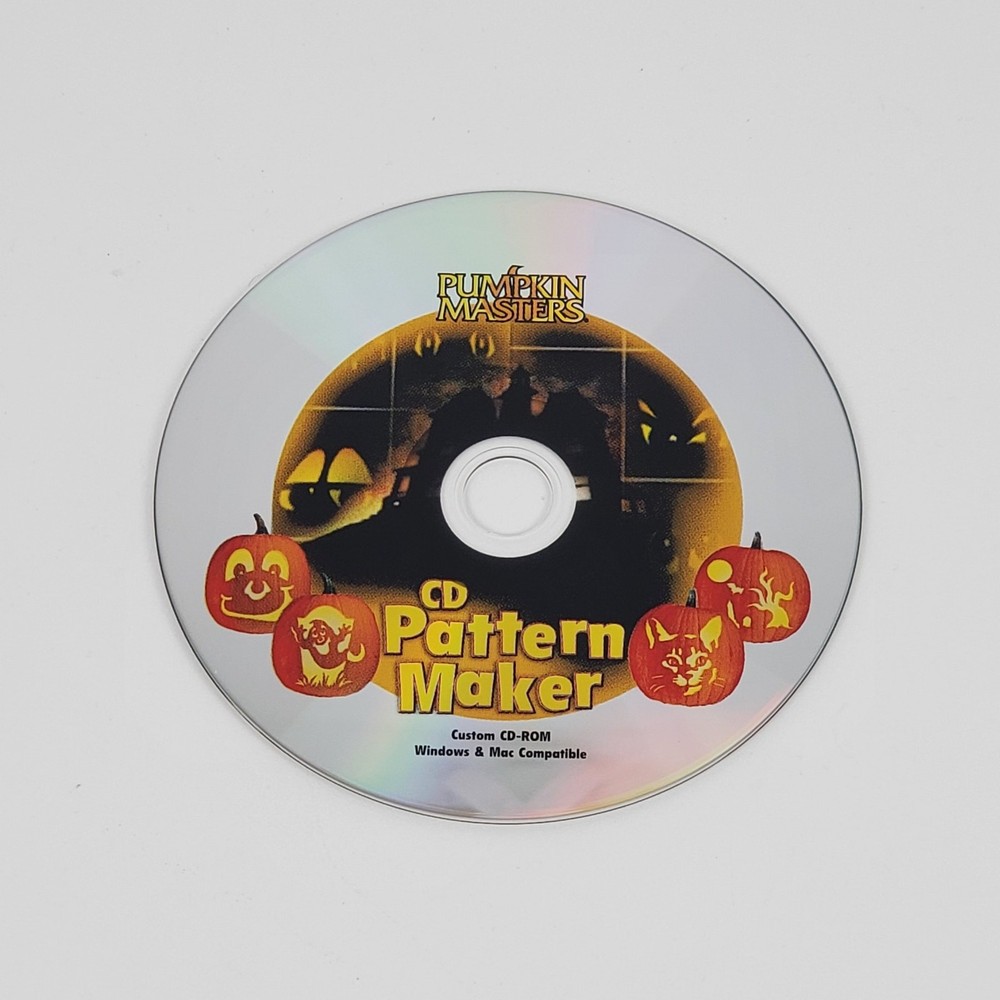 Pumpkin Masters CD Pattern Maker Windows Mac 2003 Halloween Carving SoftwareDisc
