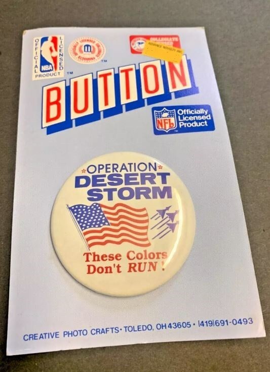 Vintage Operation Desert Storm Pinback Button Offically Licensed Product