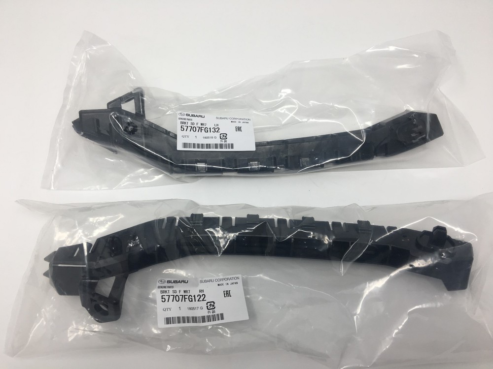 2008-2014 Subaru Impreza WRX STi Front LEFT & RIGHT Side Bumper Bracket Set NEW