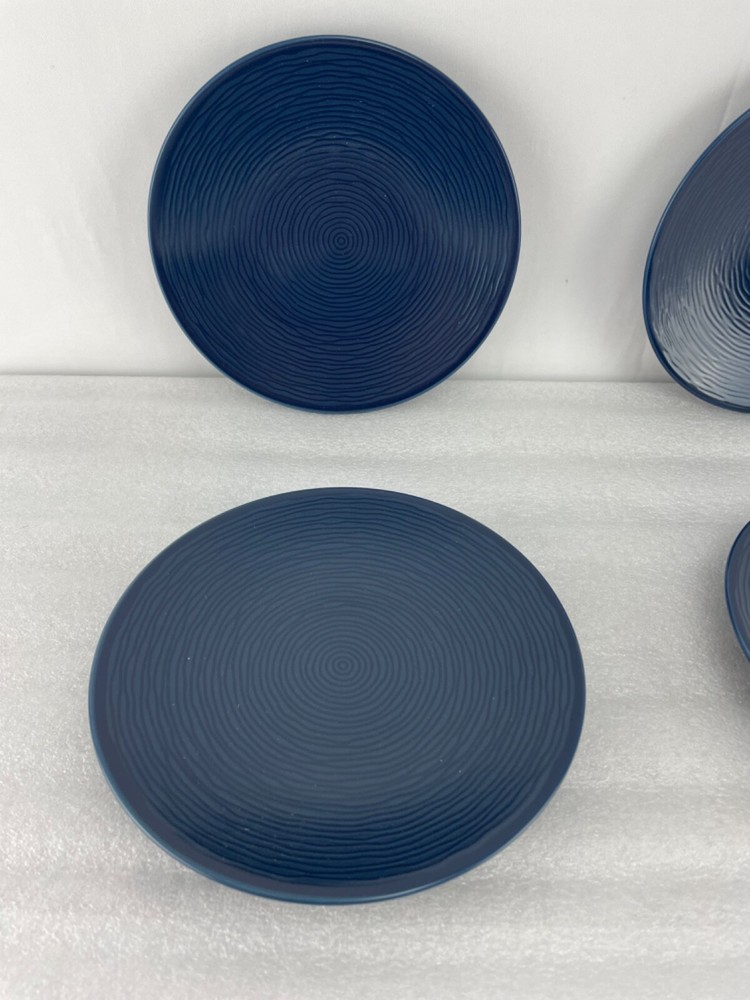 Noritake NoN Swirl Pattern 4397 Round 4PC Appetizer Coupe Plate Set 6.5"