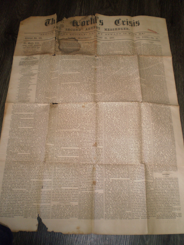 1873 Christian newspaper Second Advent messenger