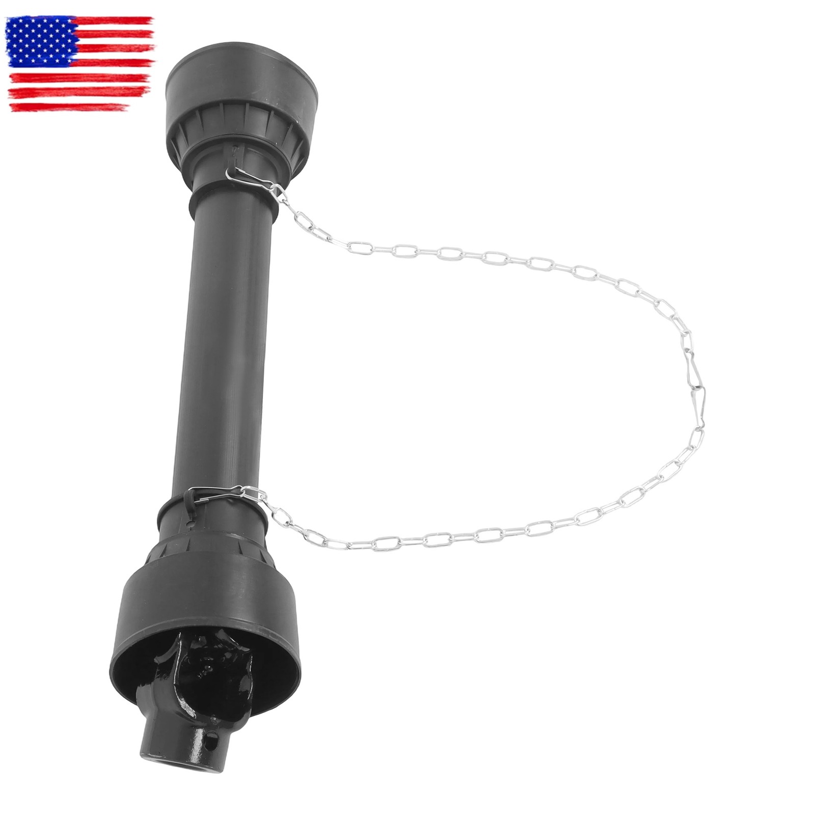 PTO Shaft PTO Driveshaft for Tractor 1-3/8" Spline/Round Ends 30-39" Black