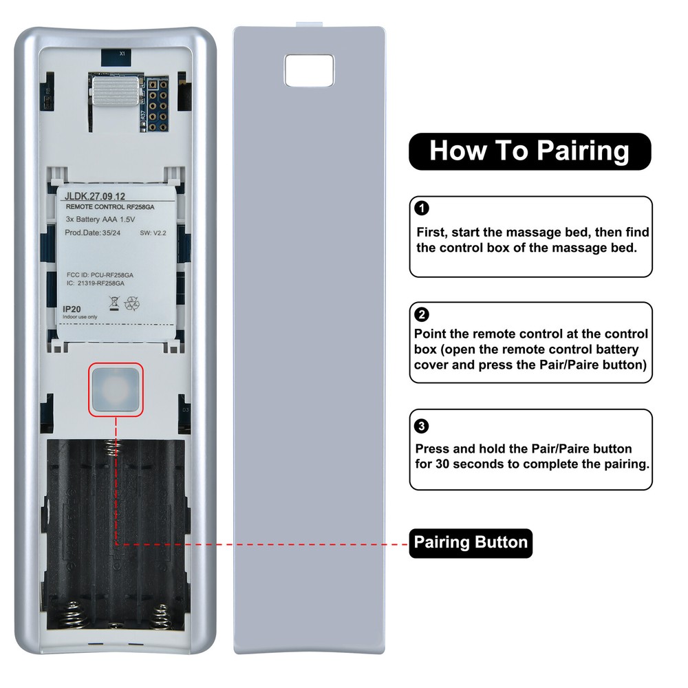 Replacement Remote Control For Serta Motion Essentials/iSeries Adjustable Beds