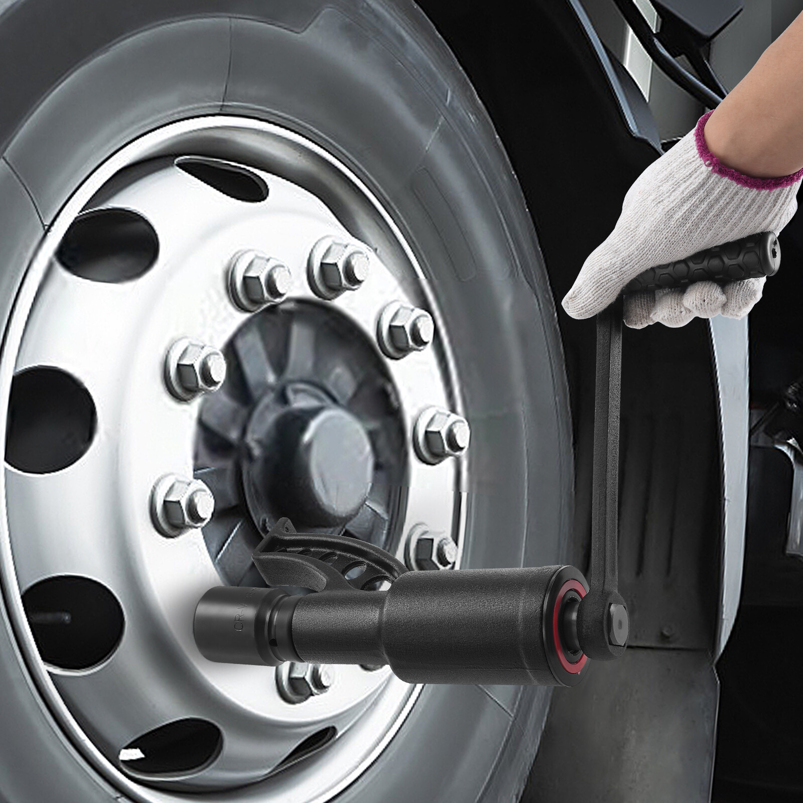 Torque Multiplier Set 1:64 Wrench Lug Nut Labor Saving Lugnuts with 8 Sockets