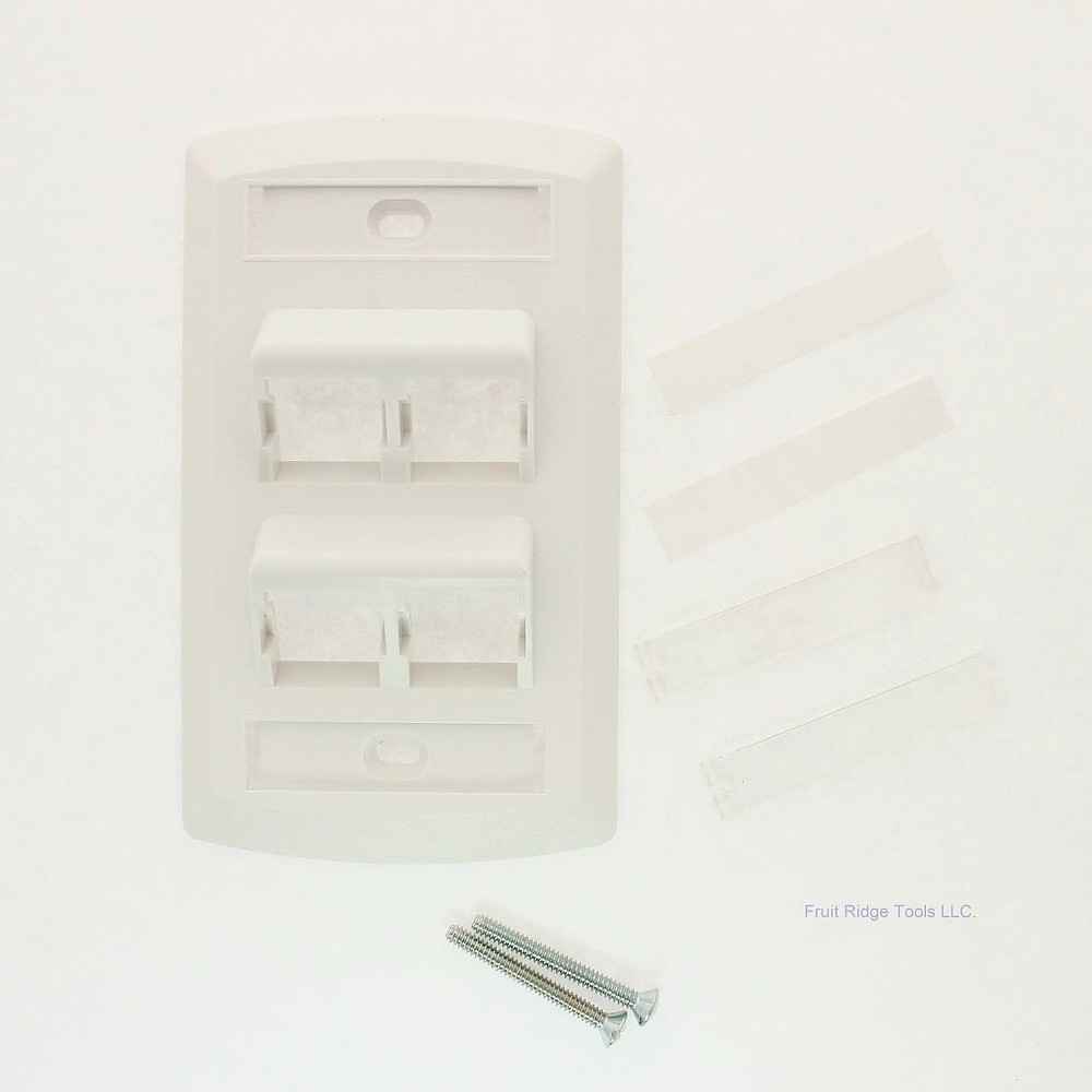 Suttle- WHITE Angled Face 4-Port Wallplate