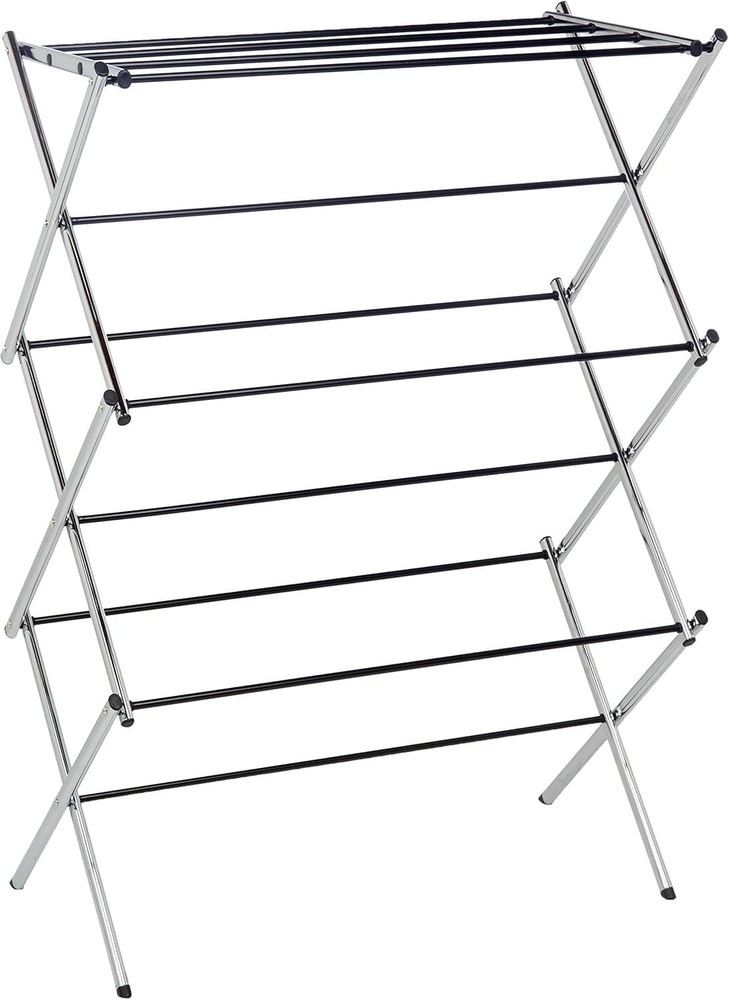 Durable & Portable Foldable Laundry Rack - Supports 32 lbs, Compact for Storage