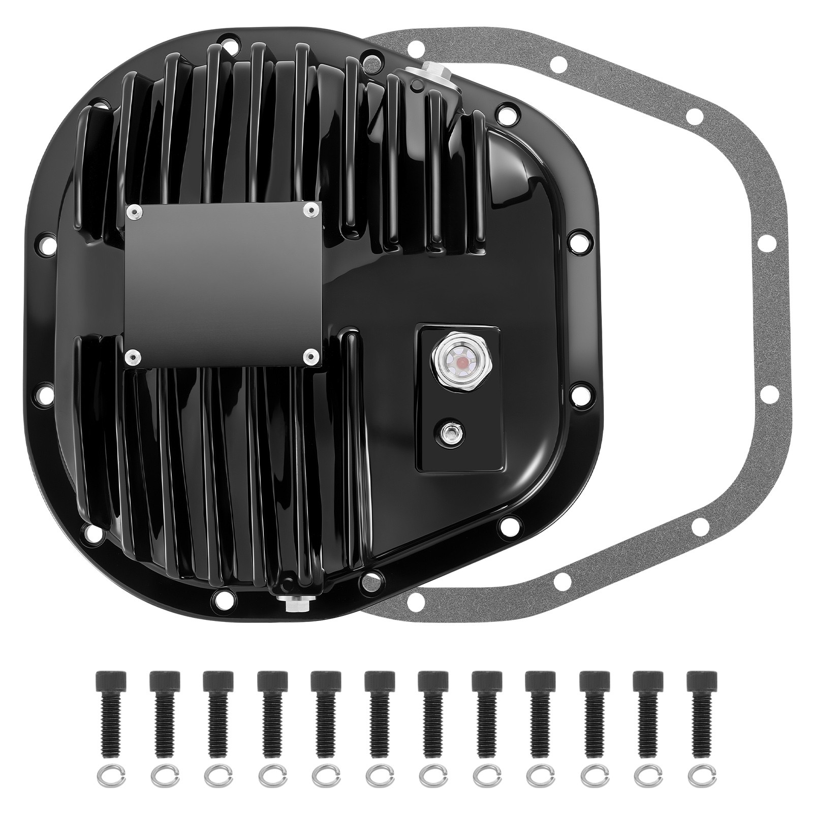 Black Rear Axle Differential Cover Fits For 1999-2024 Ford F-250 Super Duty