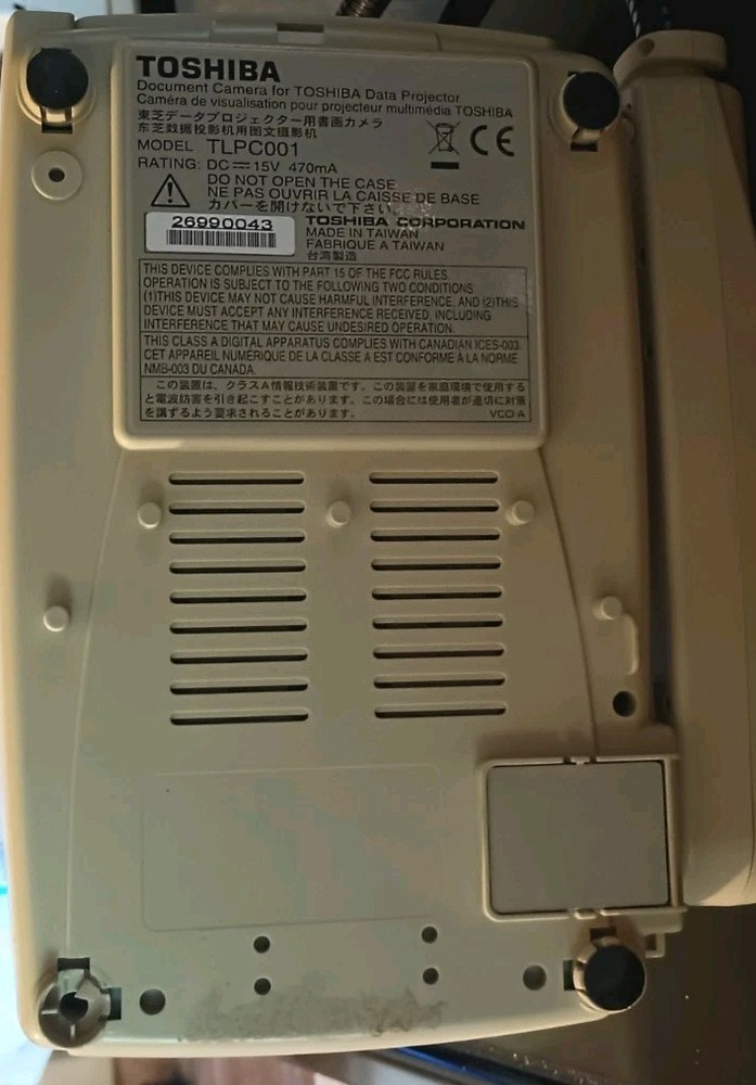 Toshiba Doc Camera Data Overhead Projector TLPC001