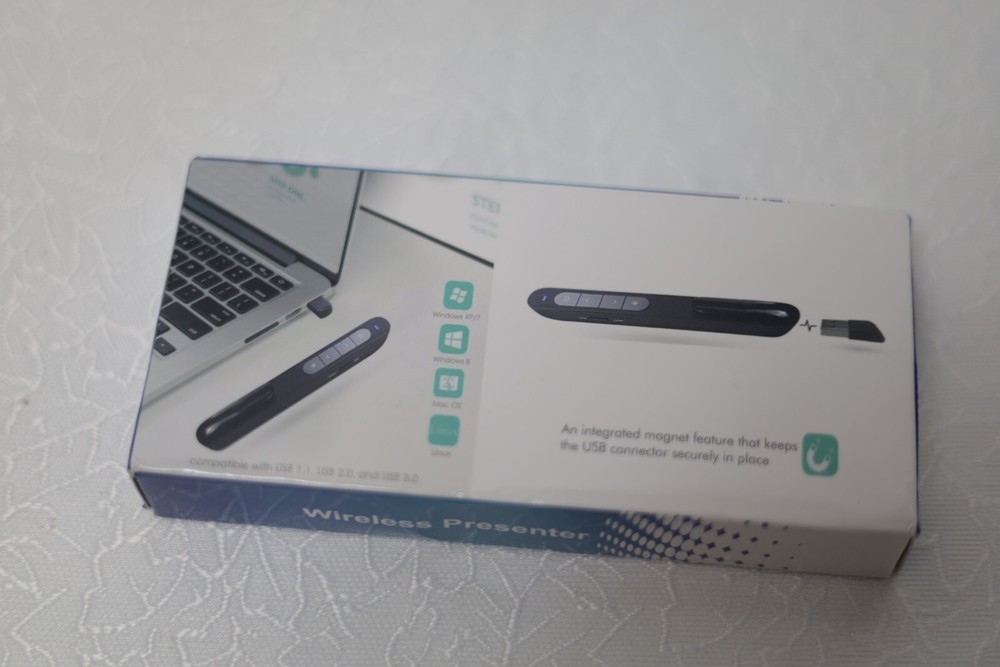 Black Slide Show Pointer Wireless Receiver Pointer for Device