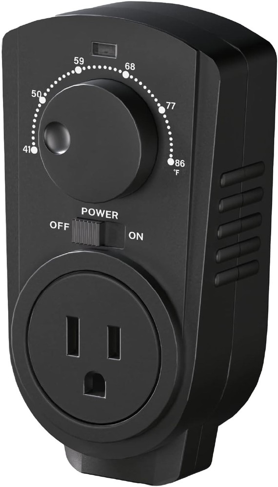 EconoHome Adjustable Thermostat-Universal Plugin Heating & Cooling