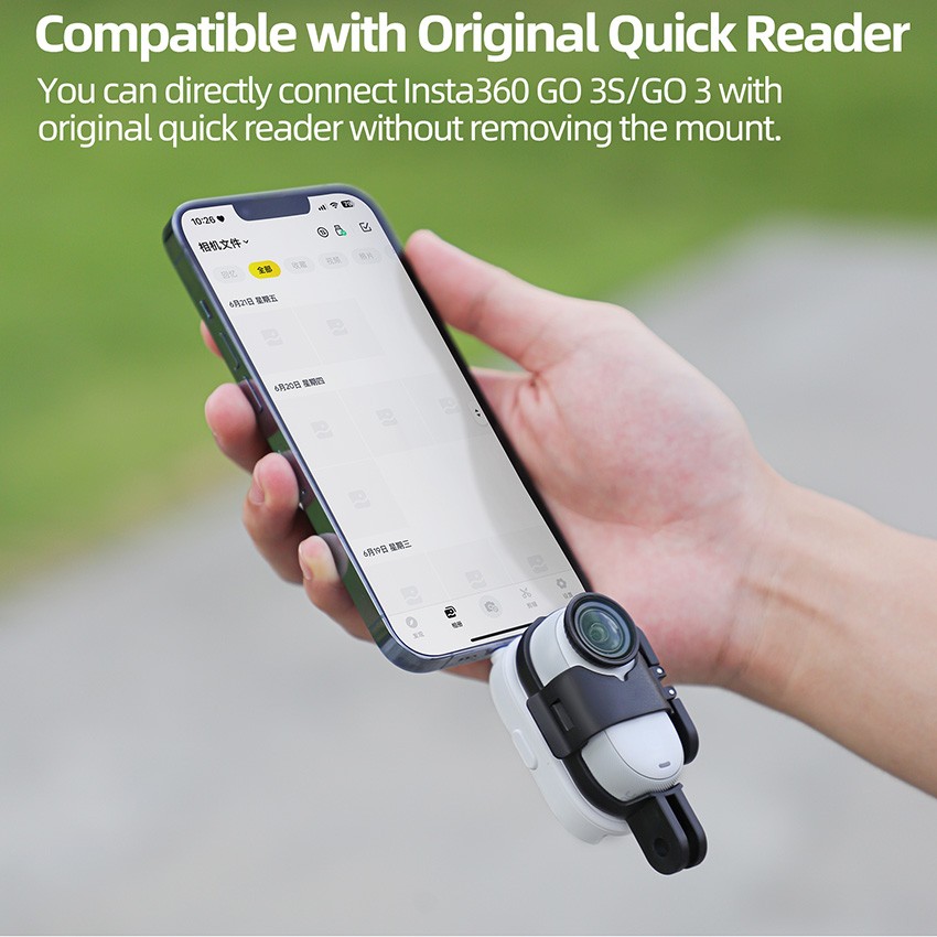 Foldable Vertical-Horizontal Mount Adapter for Insta360 GO 3S/GO 3