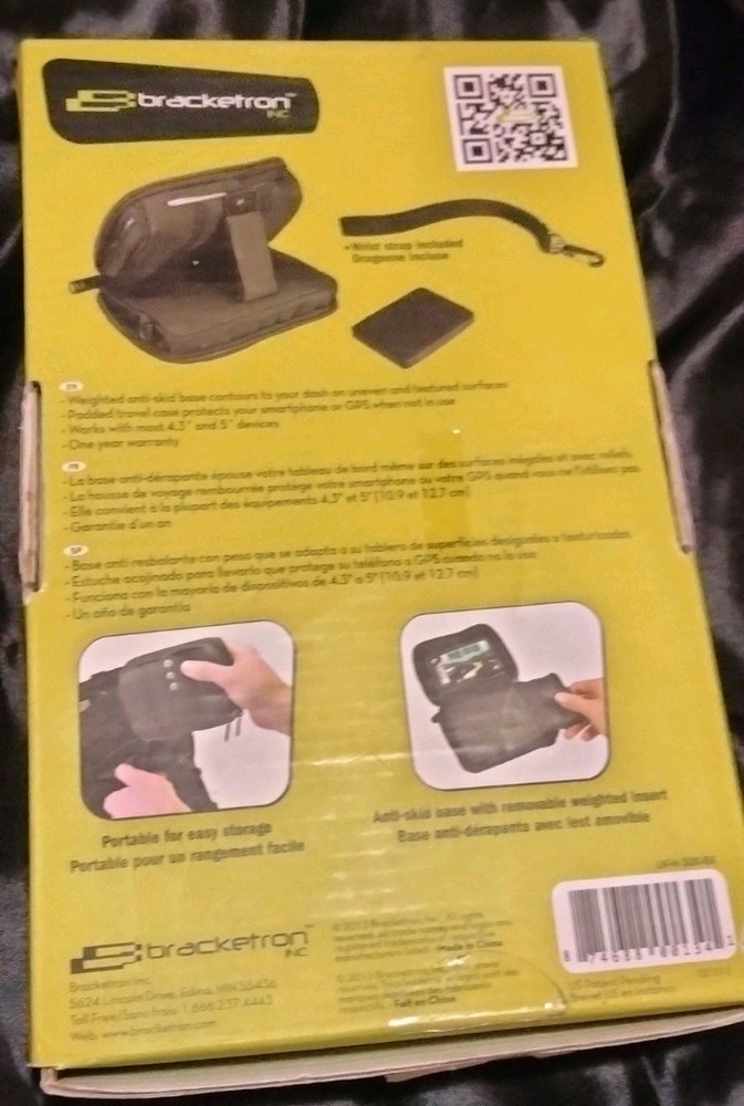 Bracketron Nav-Pack Universal Weighted GPS Dash Mount Carrying Case