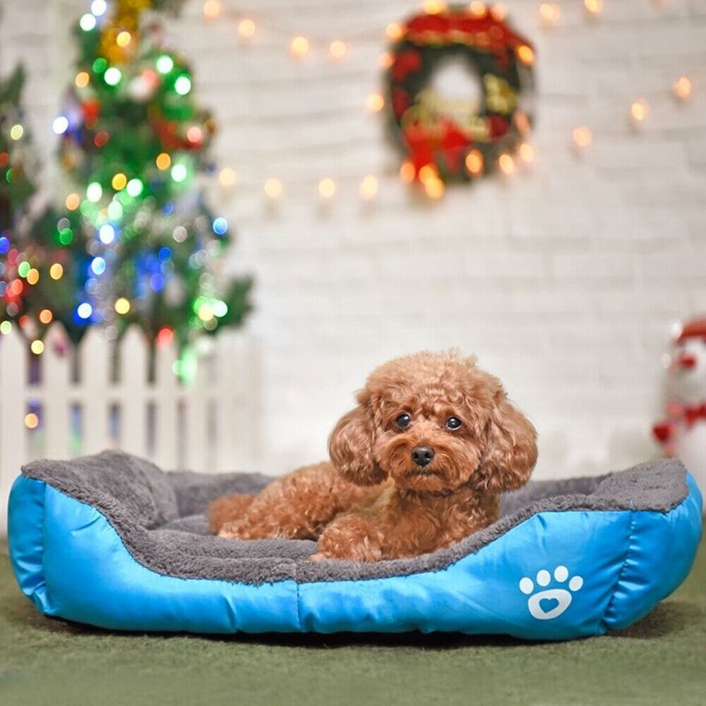 Pet Dog Cat Bed Calming Sleeping Kennel Puppy Super Soft Mat Pad Warm Nest