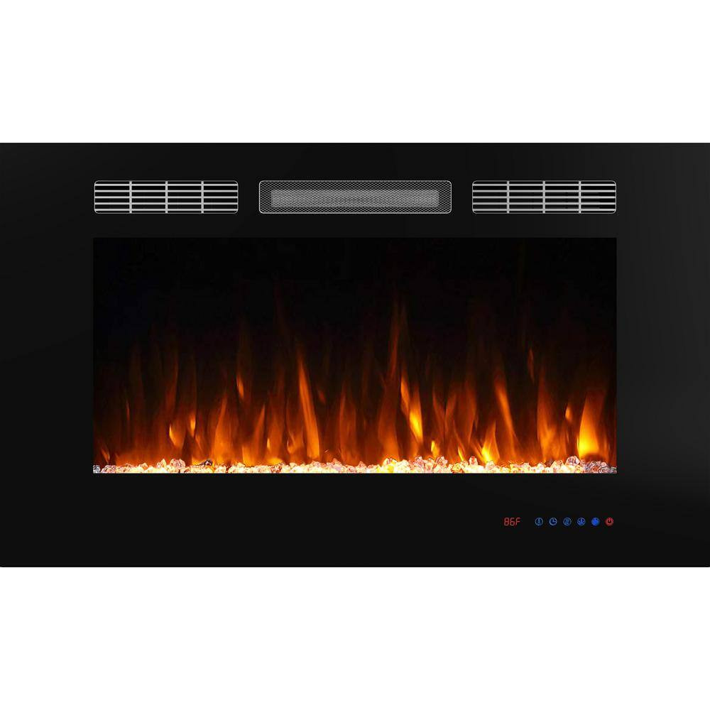 36 In. Recessed Installation Fireplace Insert with Remote Control