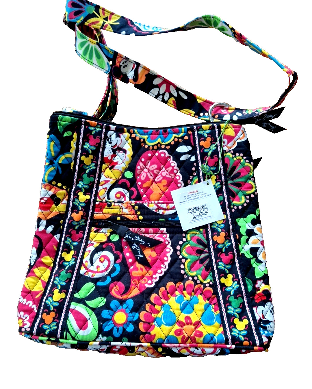 Vera Bradley Disney Bag Crossbody NWT Midnight with Mickey Hipster Quilted