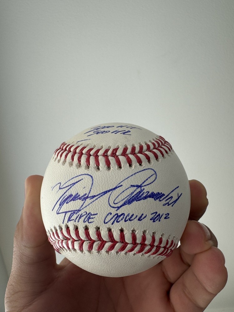 Miguel Cabrera Autographed Baseball Multiple Inscriptions