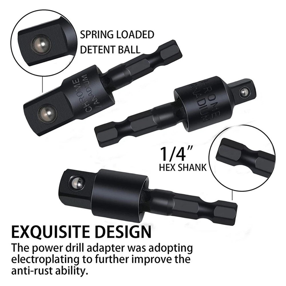 6Pcs Right Angle Drill Attachment Set w/ 105° Right Angle Drill Bit +1/4 3/8 1/2