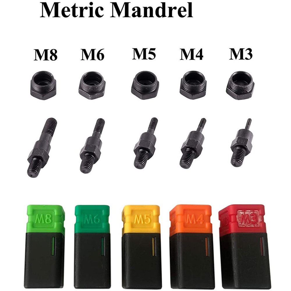 12'' Rivet Gun Kit Rivnut Thread Setting Tool Nut Setter NutSert Metric 900 Nuts