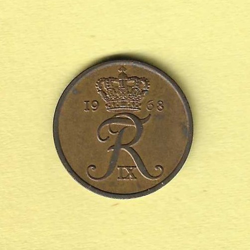 1968 Denmark 5 ØRE VF-30