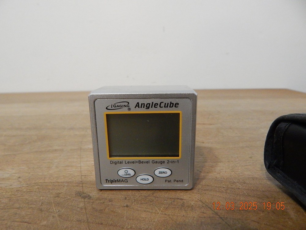 iGaging Angle Cube Digital Magnetic Protractor Gauge Level w/Case