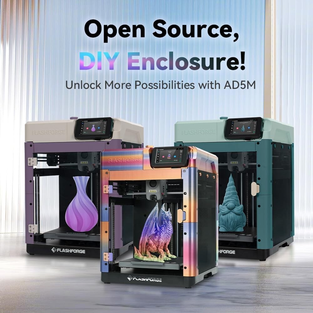 FLASHFORGE Adventurer 5M 3D Printer Enclosure Kit Safer & Quieter Cover Protect