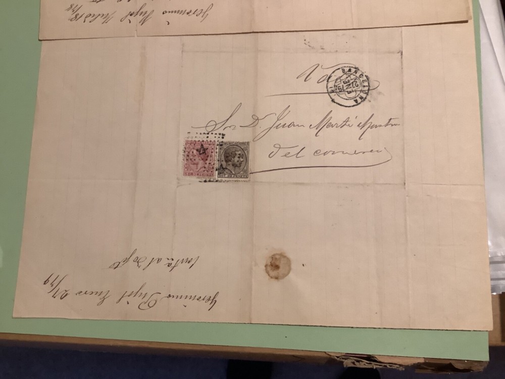 Spain 1879   postal cover  2 items Ref A1812