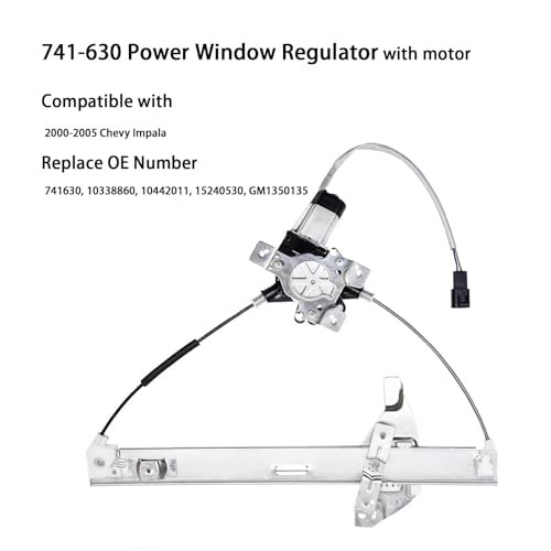 Front Left Driver Side Power Window Regulator with Motor Assembly, for 2000