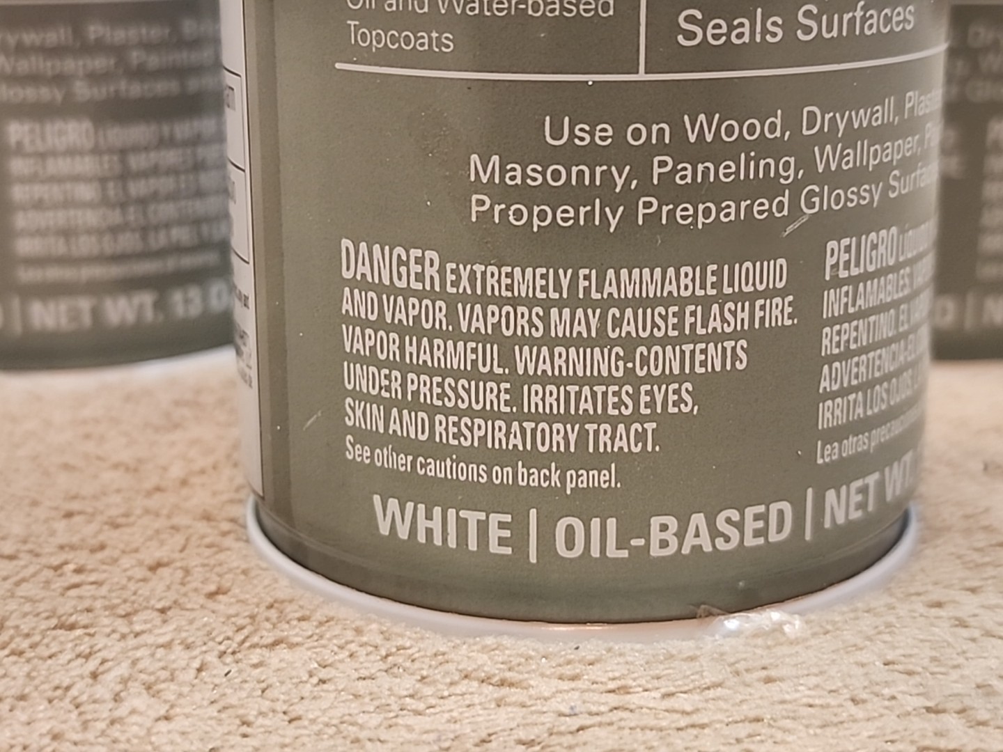 Lot of 6: KILZ Original Low Odor Interior Primer Spray Paint w Stainblocker