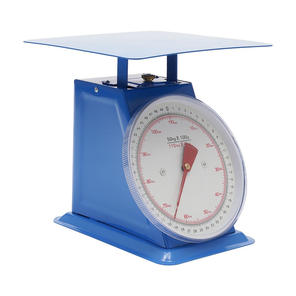 110LBS Heavy Duty Mechanical Kitchen Scale with Durable Iron Platform