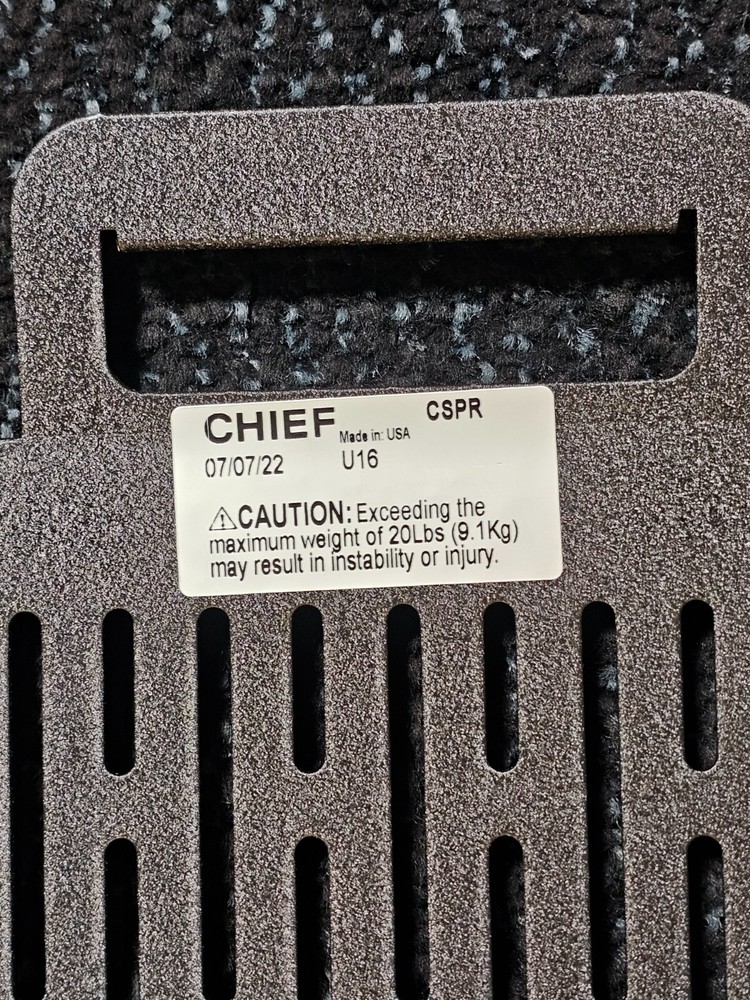 Chief Proximity CSPR Wall-Mount Component Storage Panel, 20 lbs Wt. Capacity