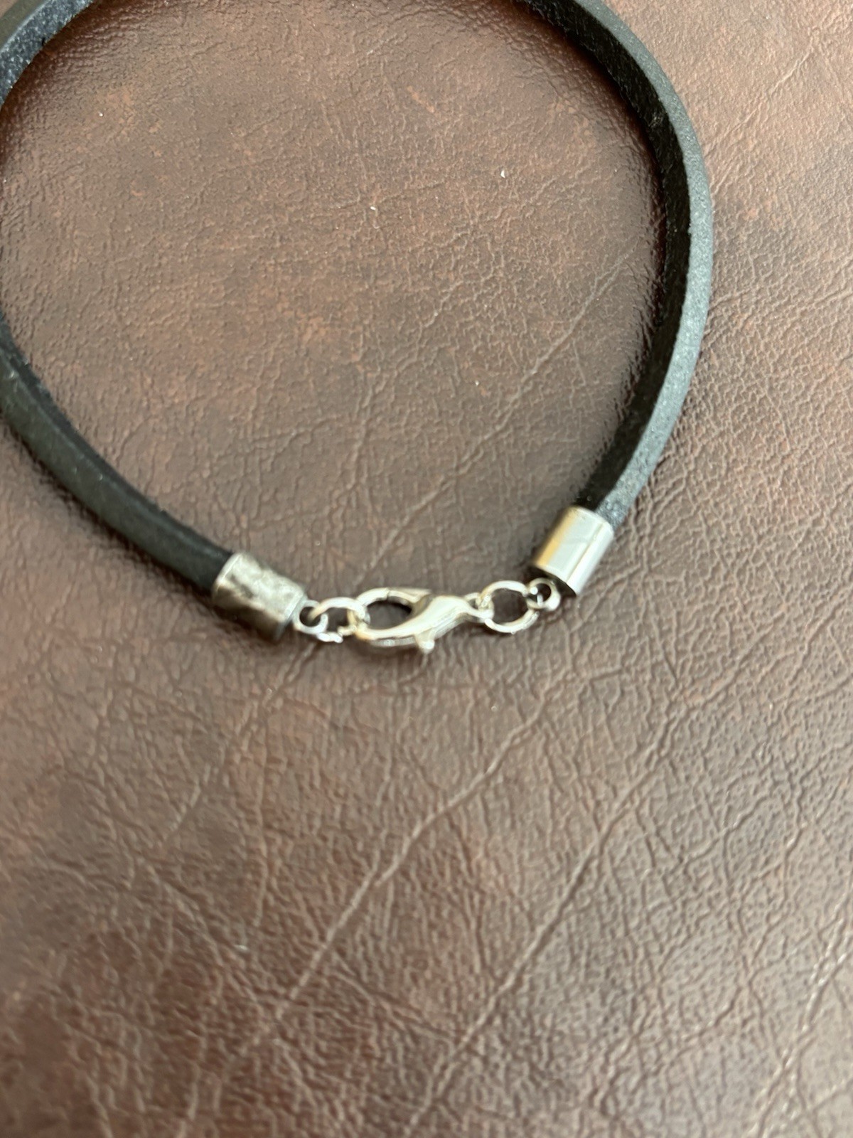 1910 Liberty Nickel 8” Bracelet on a Square Black Leather Cord