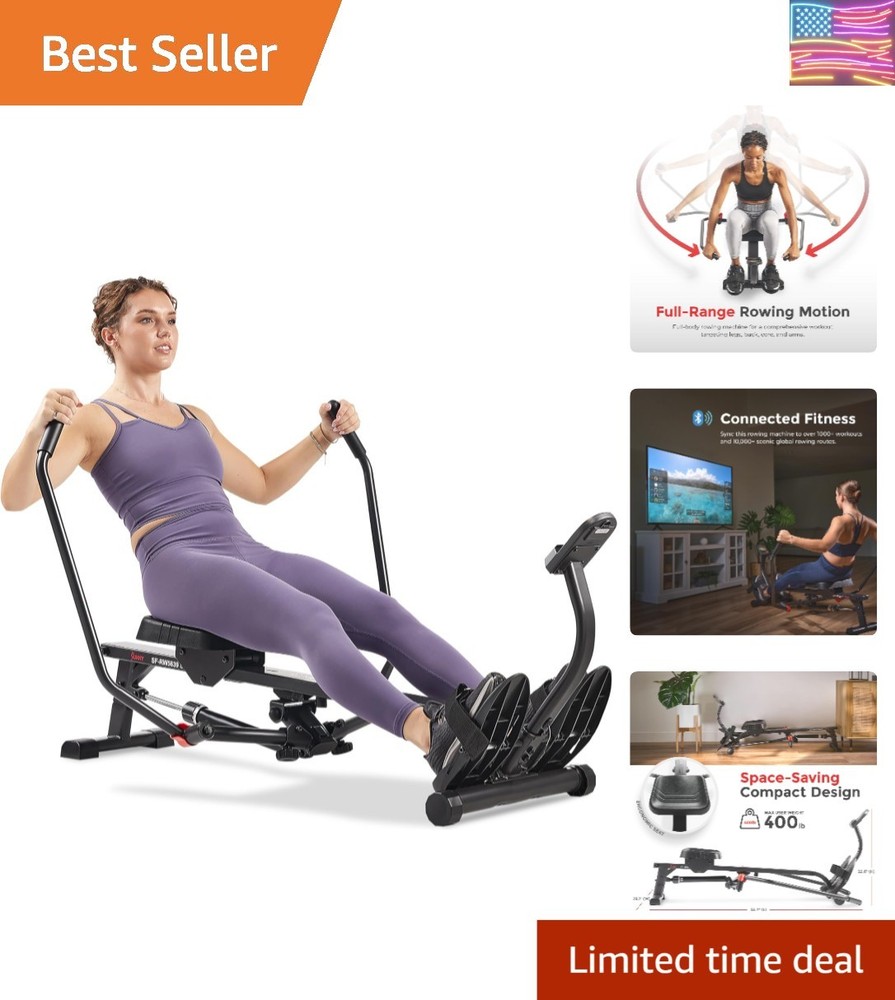 Full-Motion Rowing Machine w/Adjustable Resistance, Low-Impact Full-Body Work...