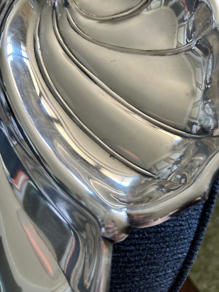 Leaf Styled Silver Plate Serving Tray From An Identified Maker ￼