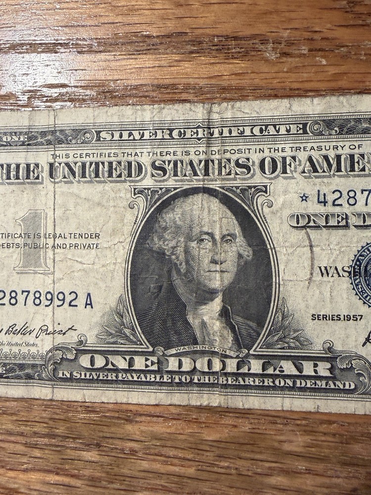 1957 One Dollar STAR NOTE $1 Silver Certificate Circulated