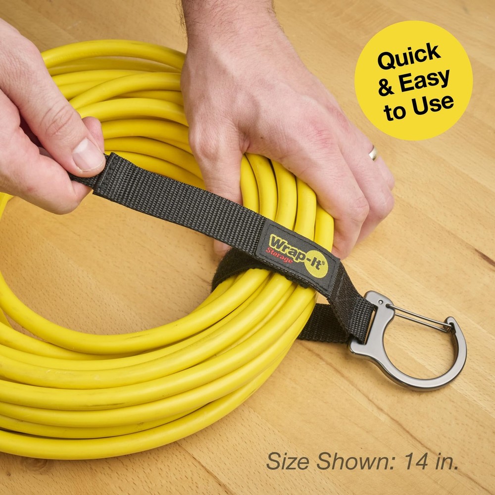 Wrap-It Storage Quick Clips - 10" (3-Pack) Black - Cord (3-Pack),