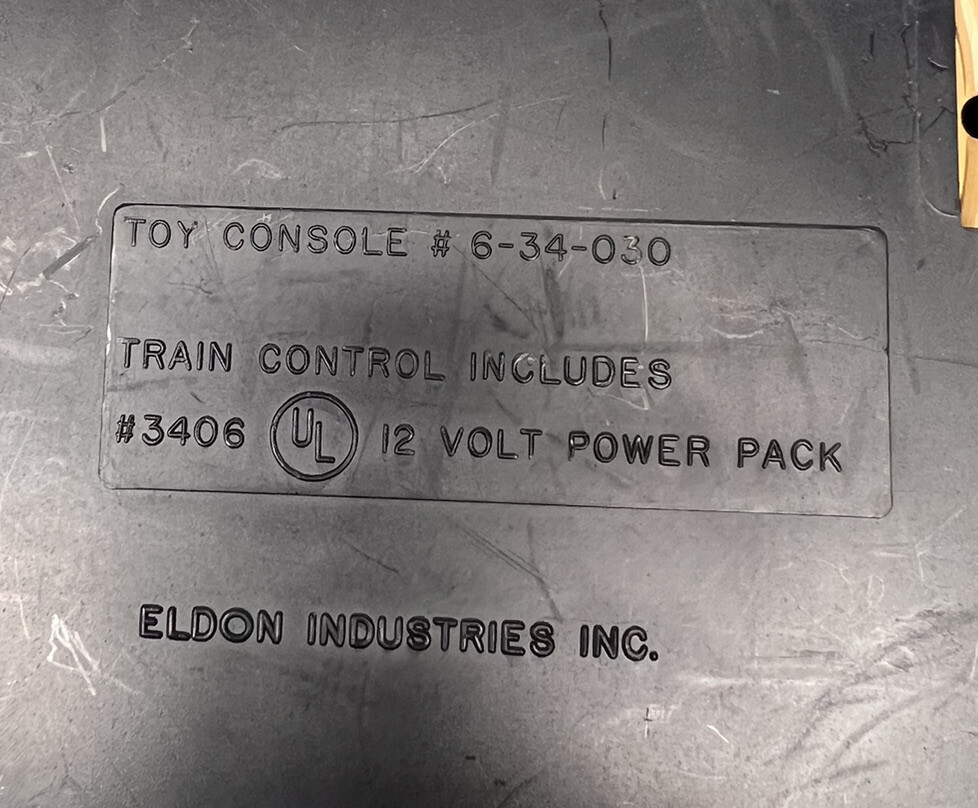 Push Whistle HO Transformer ELDON Model TRAIN CONTROL 12V power pack Untested