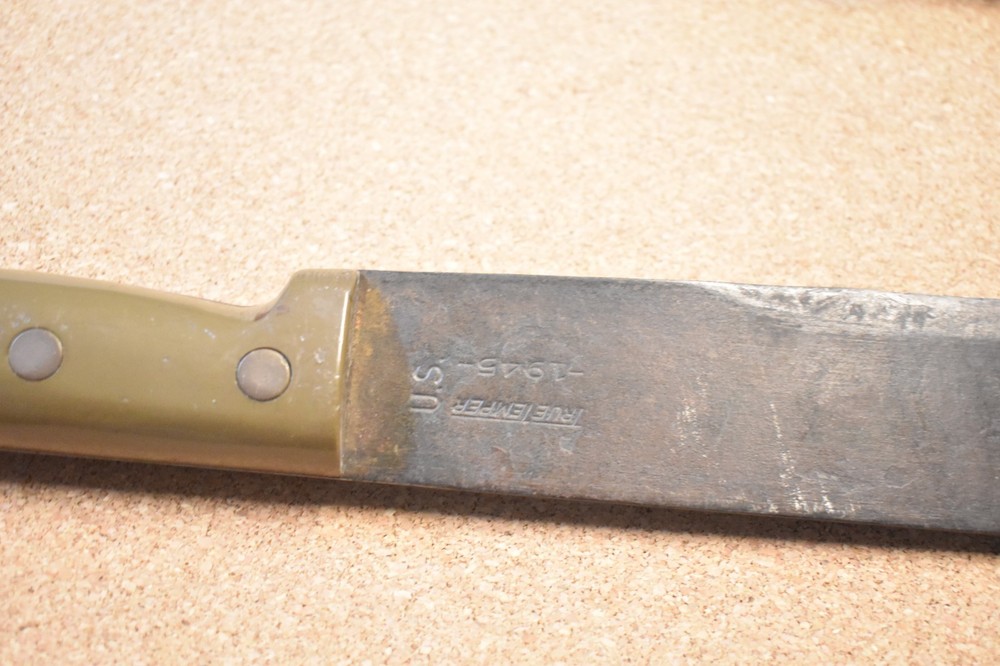 WW2 US Navy 1942 Machette w/ Web Belt