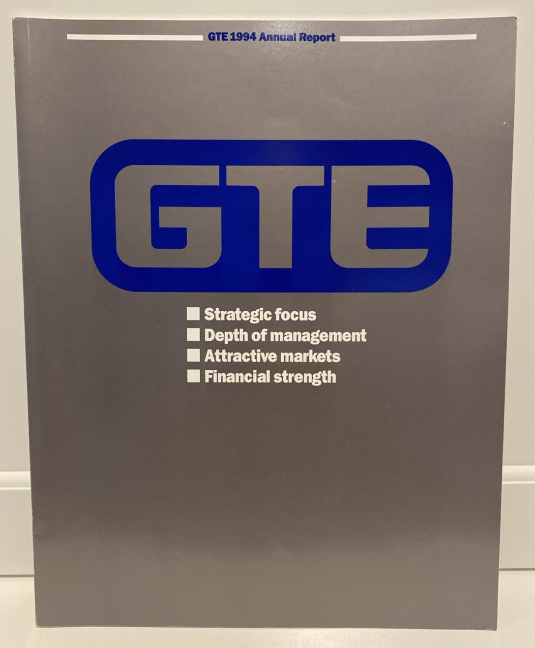 Vtg 1994 Annual Report GTE Corp Stamford, CT 49 pgs Full Color SEC From 10K