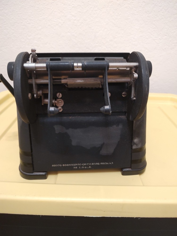 Antique Remington Rand Manual Adding Machine Bookkeeping Calculating Tested