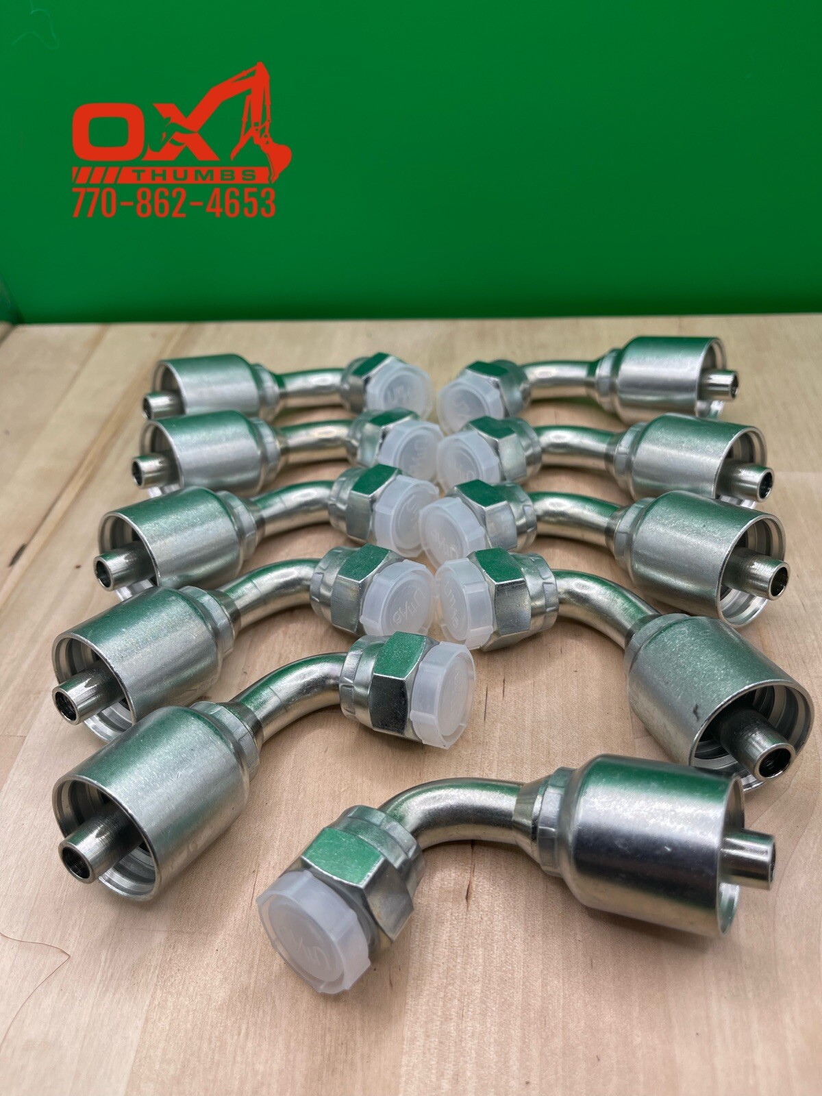 10 Pack Aftermarket Parker 43 Series 1J943-6-6 3/8" ORFS Female 90 To 3/8" Hose