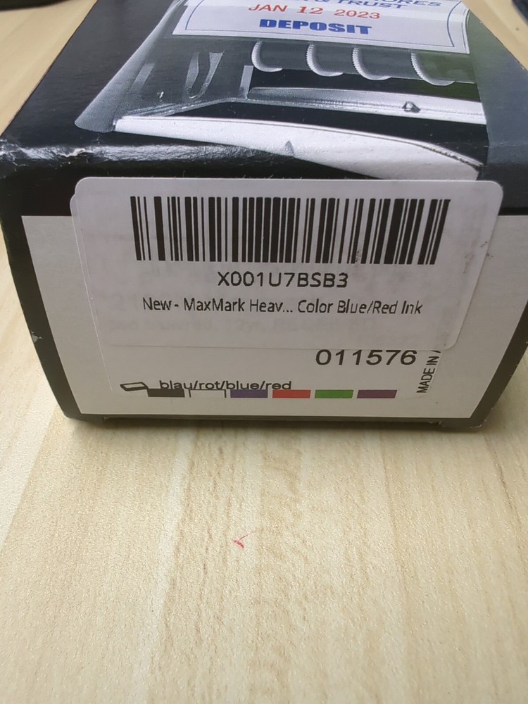 2000 PLUS classic line premium Self Inker Date message stamp NEW IN OPEN BOX