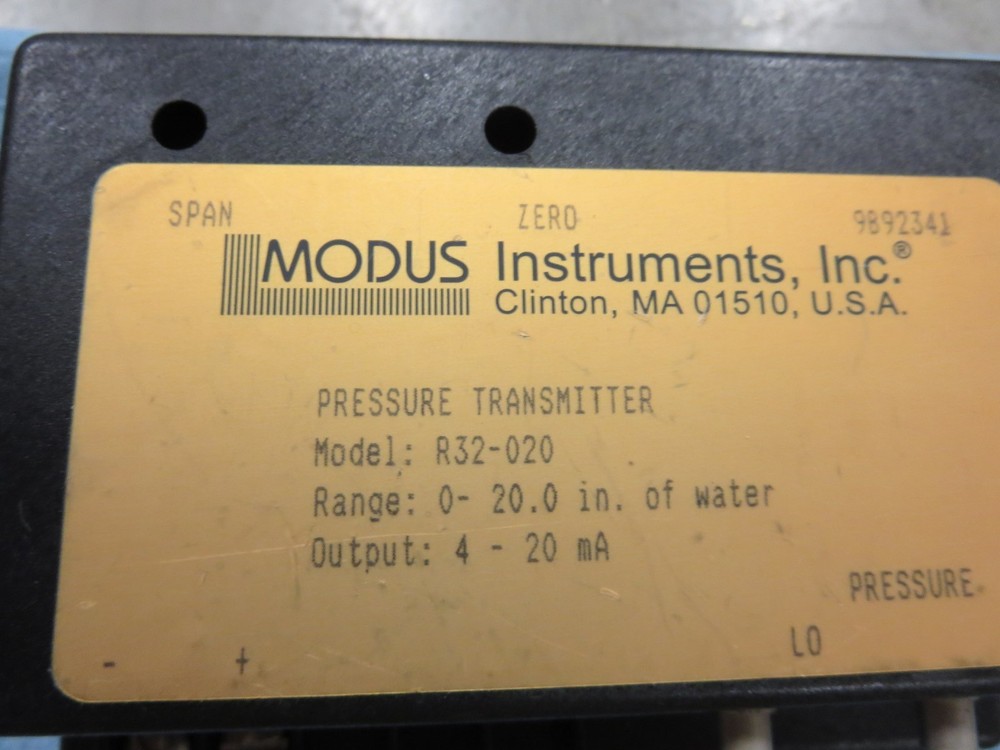 Modus Instruments, Mod: R32-020, Pressure Transmitter, Specs Listed Below