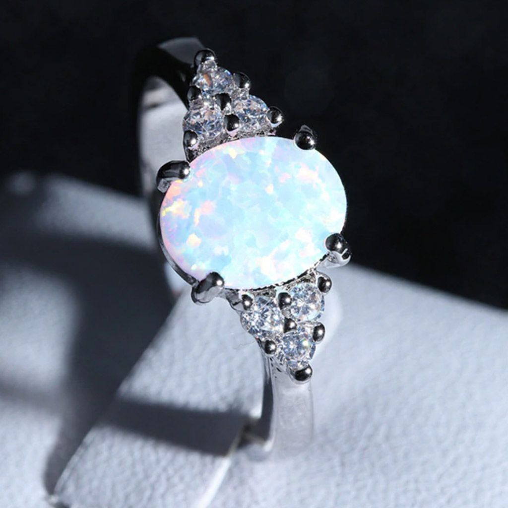Natural Ethiopian Opal Stone 925 Sterling Silver Handmade Ring Wedding for Gift
