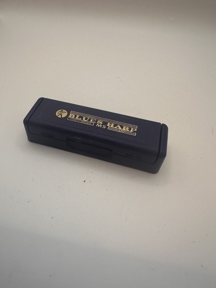 Vintage Old Black Hohner Pro Harp Harmonica D