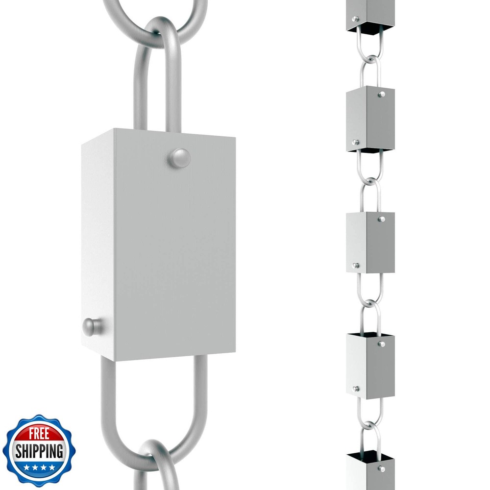 Rain Chains Direct - Square Link Rain Chain - 8.5 FT - Durable Mi