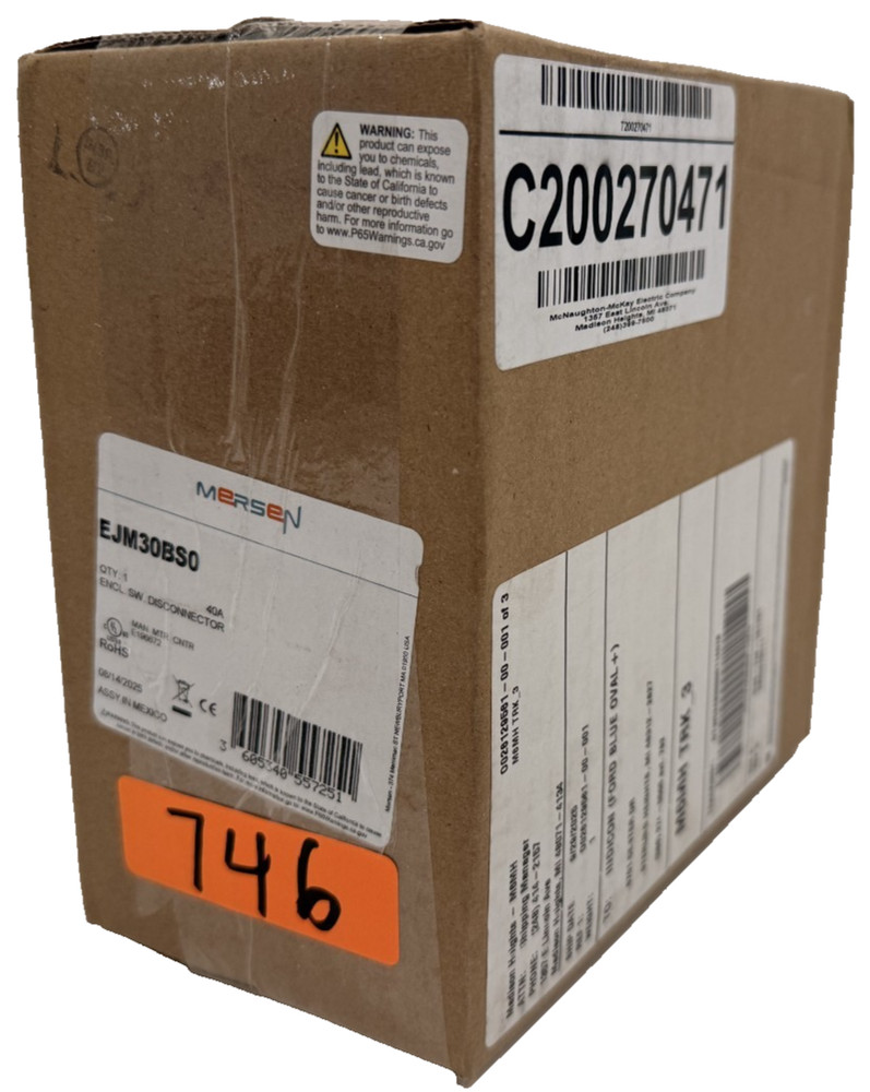 NEW MERSEN EJM30BS0 DISCONNECT SWITCH