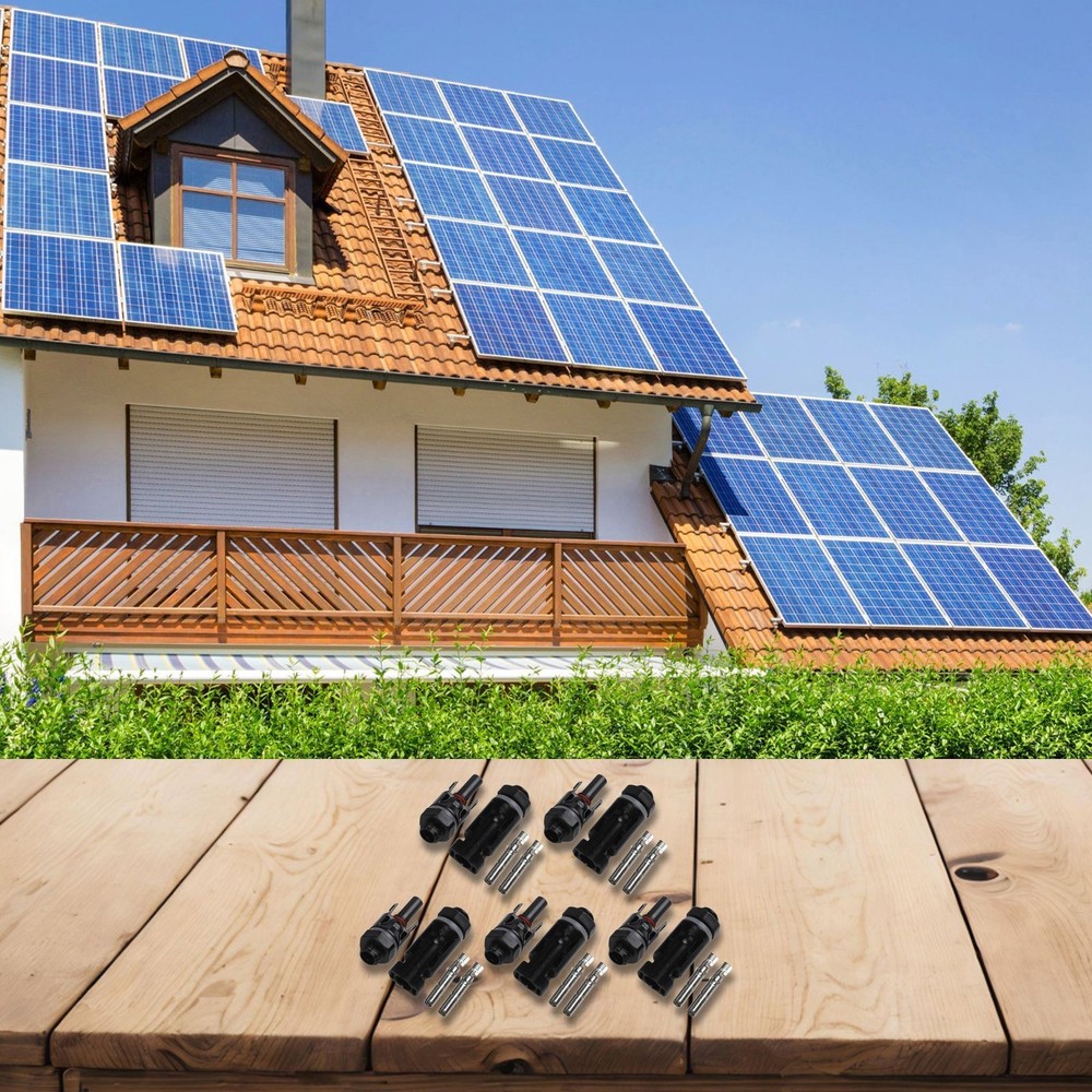 Efficient Power Distributor Adapter for Solar Panel Connections 5 Sets Included