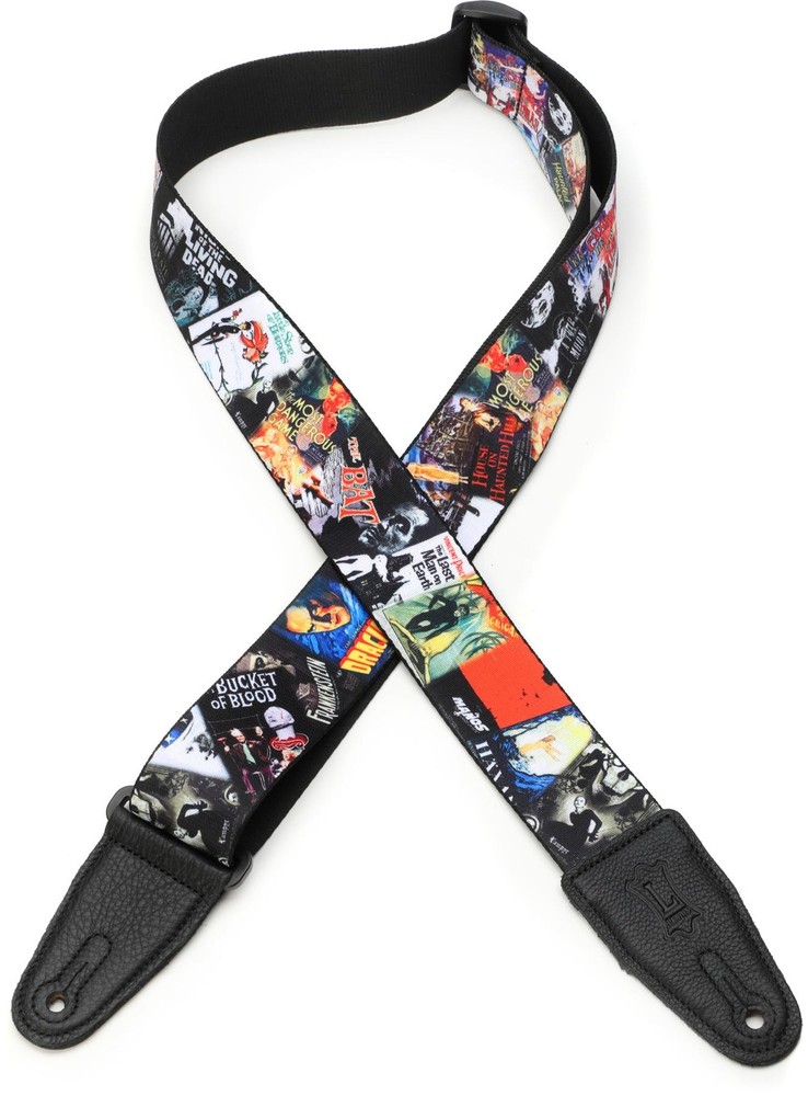 Levy's 2-inch Halloween Guitar Strap - Horror Classics (2-pack) Bundle