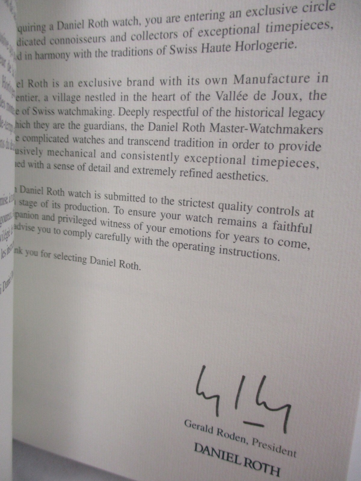 DANIEL ROTH CHRONOMAX Chronograph Watch Instructions for Use Manual Book NOS!