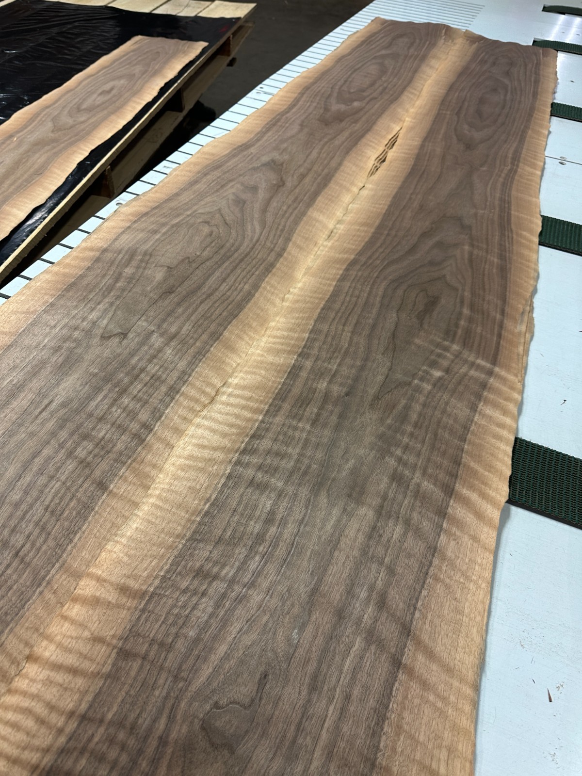 Walnut Raw Wood Veneer 2 sheets 99'' x 12'' 320i